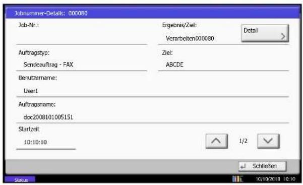 Utax CDC 1950 - Details im Auftragsjournal anzeigen - 1