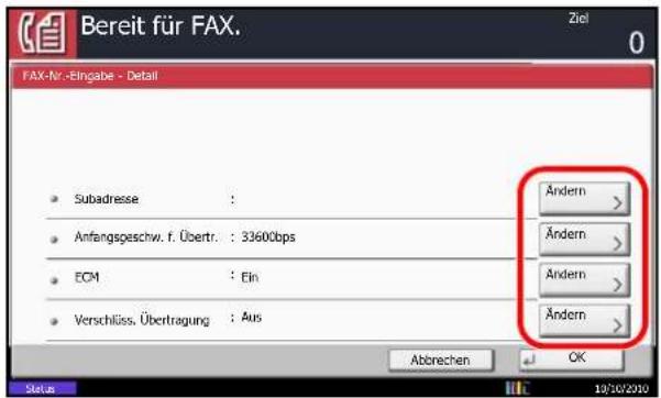 Utax CDC 1950 - Detaillierte Einstellungen - 1