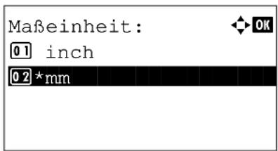 Utax P-3020 MFP - Maßeinheit umschalten - 3