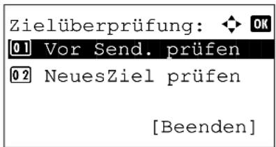 Utax P-3020 MFP - Ziel vor Versendung bestätigen - 3