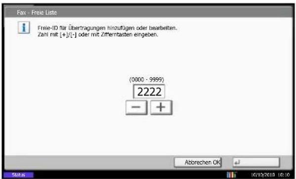 Utax CDC 1945 - Freie ID-Nummern ändern und löschen - 2
