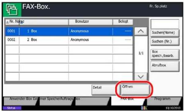 Utax CDC 1945 - Faxdokumente aus der Fax-Box ausdrucken - 1