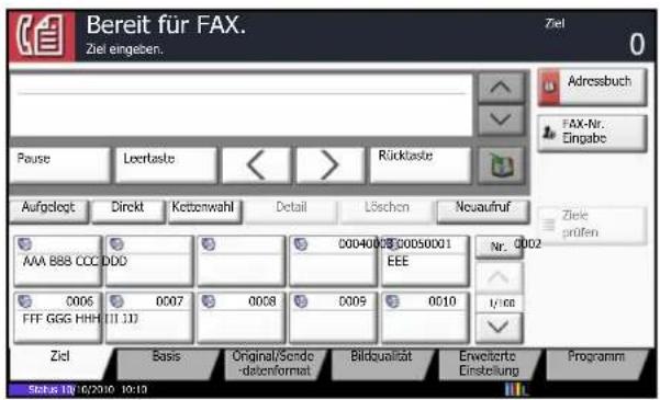 Utax CDC 1935 - Umschalten auf die Faxanzeige - 1