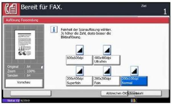 Utax CDC 1935 - Auflösung wählen - 1