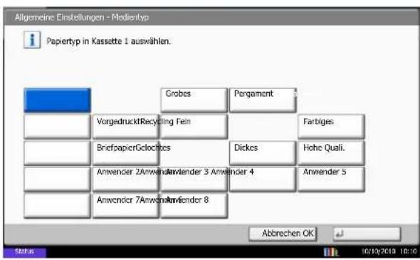 Utax CDC 1930 - Kassette für Fax-Empfang festlegen - 2