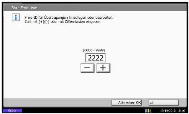 Utax CD 1455 - Freie ID speichern - 2