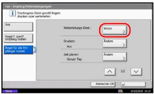 Utax CD 1455 - Weiterleitung aller empfangen Faxe - 1