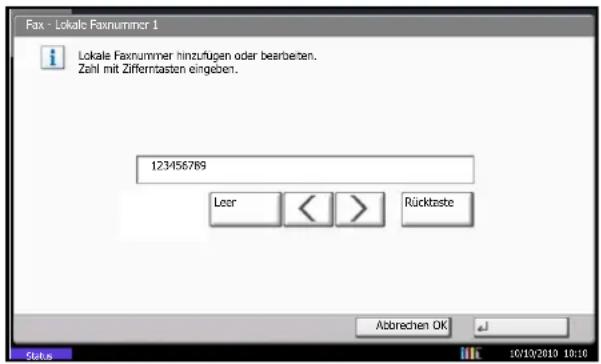 Utax CD 1455 - Sendekennung eingeben - 1