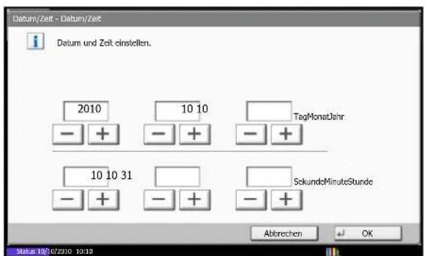 Utax CD 1455 - Eingabe von Datum und Uhrzeit - 2