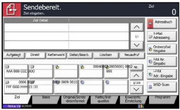 Utax CD 1480 - Umschalten auf die Sendeanzeige - 1