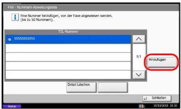 Utax CD 1480 - Abgewiesene Faxnummern speichern - 1
