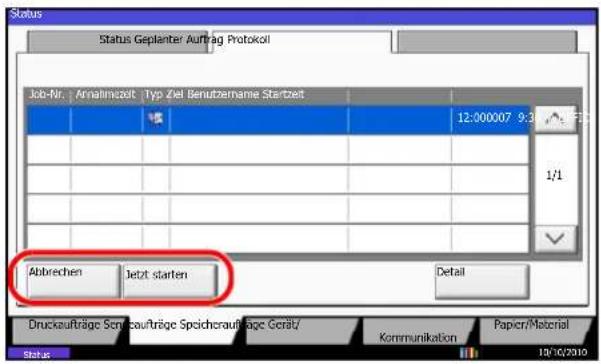 Utax CD 1480 - Abbruch einer zeitversetzten Übertragung - 1
