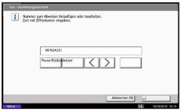 Utax CD 1480 - Abgewiesene Faxnummern speichern - 2