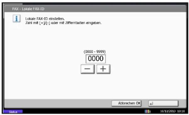 Utax CD 1445 - Eingabe der lokalen FAX-ID (nur in Sonderfällen) - 1