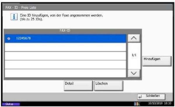 Utax CD 1445 - Freie ID-Nummern ändern und löschen - 1
