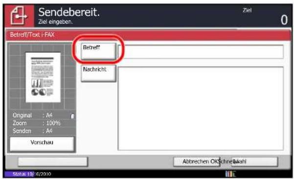 Utax CD 1445 - Betreff und Nachricht eingeben - 1