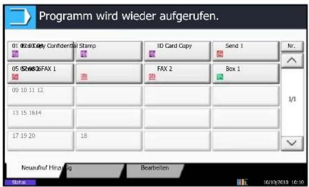 Utax CD 1445 - Programmwahl verwenden - 1