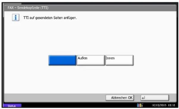 Utax CD 1445 - Sendekopfzeile (TTI) aktivieren - 1