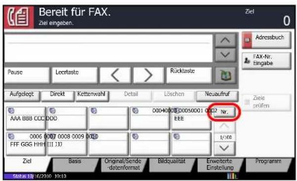 Utax CD 1445 - Kurzwahltaste verwenden - 1