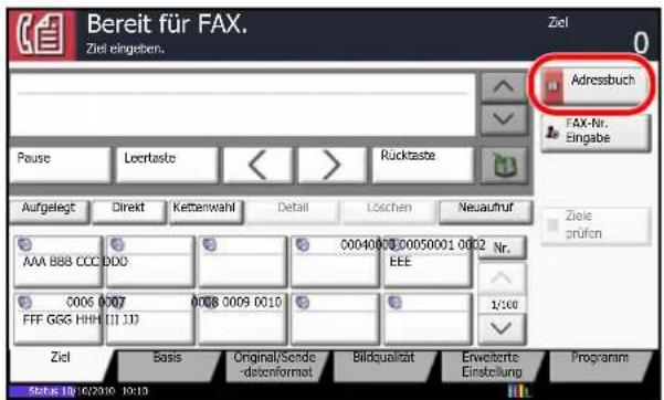 Utax CD 1445 - Ziel aus dem Adressbuch wählen - 1