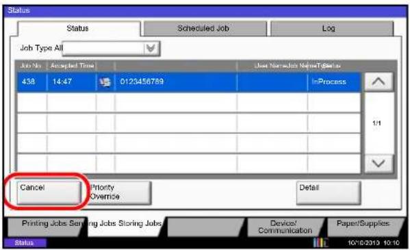 Utax CD 1445 - Sendestatus prüfen - 3