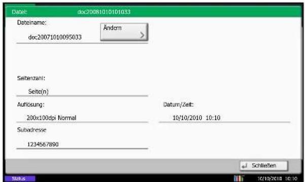 Utax CD 1445 - Details prüfen und Dateien umbenennen - 2