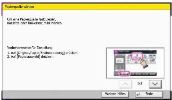 Utax 7056i - [Hilfe] auf dem Bedienfeld aufrufen. - 3