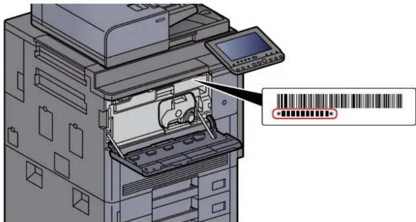 Utax 7056i - Überprüfen der Geräteseriennummer - 1