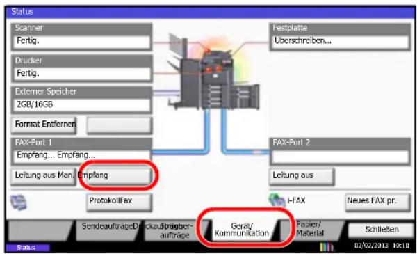 Utax 5505ci - Wenn Sie den Faxton hören - 1