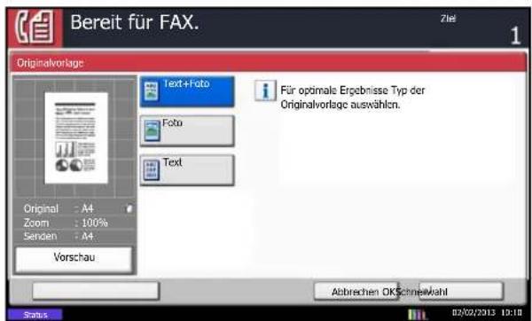 Utax 5505ci - Auswahl der Originalvorlage - 1