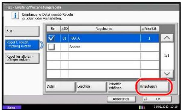 Utax 5505ci - Weiterleitung nach Bedingungen - 1