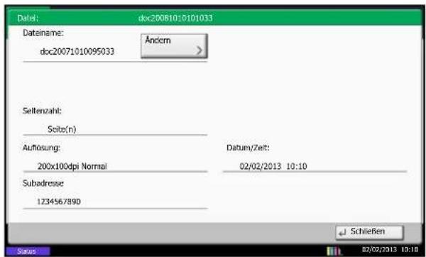 Utax 5505ci - Details prüfen und Dateien umbenennen - 2