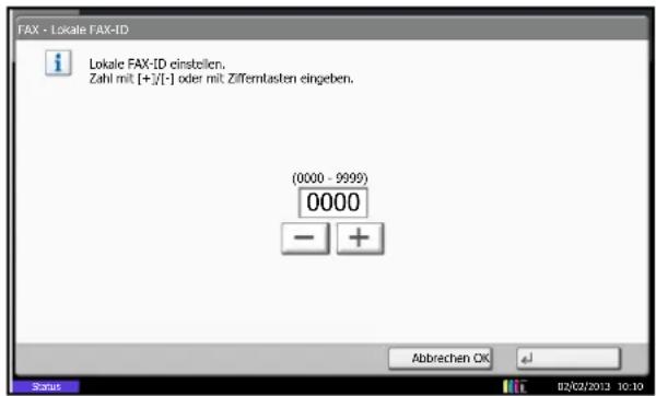 Utax 5505ci - Eingabe der lokalen FAX-ID (nur in Sonderfällen) - 1