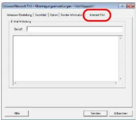 Utax 5505ci - Internet-FAX Einstellungen - 1