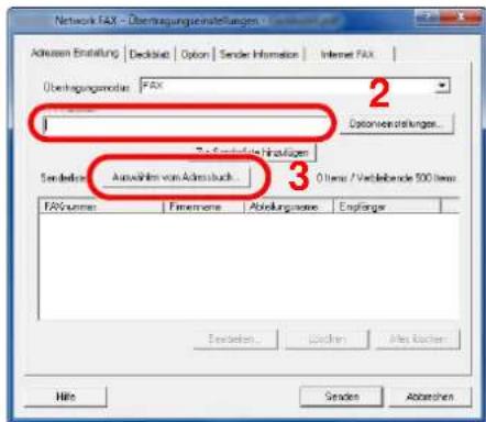 Utax 5505ci - i-FAX-Adresse eingeben - 1