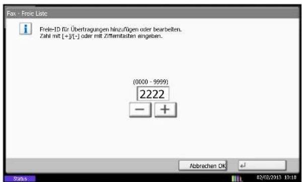 Utax 5505ci - Freie ID-Nummer ändern und löschen - 2