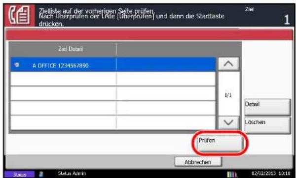 Utax 5505ci - Bestätigungsanzeige für Ziele - 1