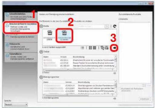 Utax 5505ci - Benutzerdefinierte Installation wählen. - 1