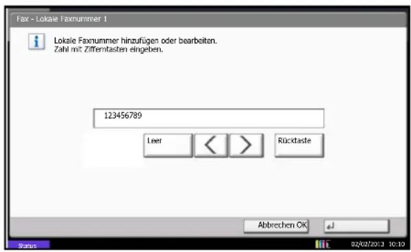 Utax 5505ci - Sendekennung eingeben - 1