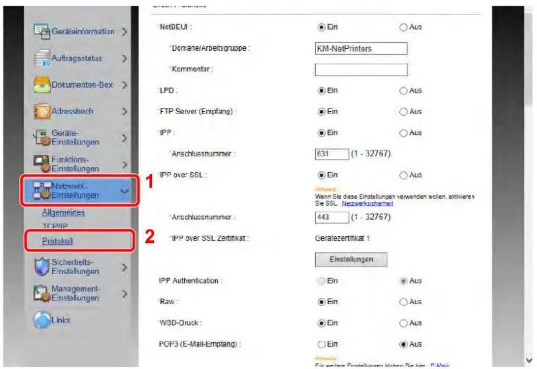Utax 5056i - Anzeige aufrufen. - 2