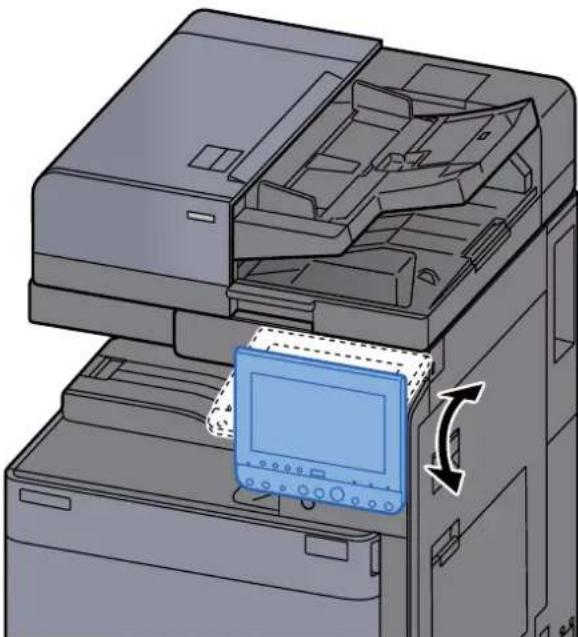Utax 5056i - Neigungswinkel des Bedienfelds einstellen - 1