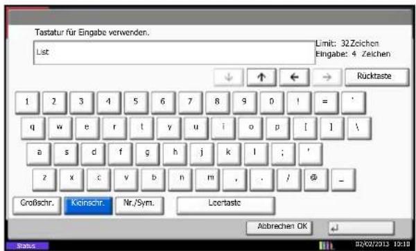 Utax 4505ci - Zeicheneingabe - 1
