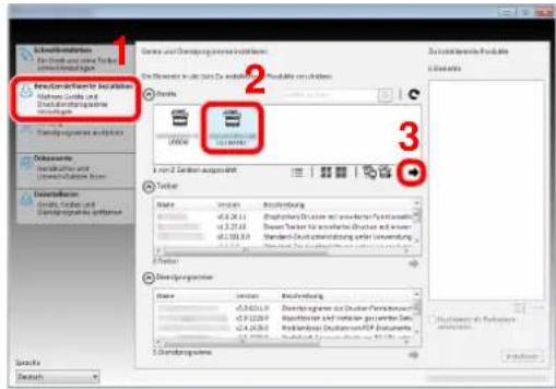 Utax 4505ci - Benutzerdefinierte Installation wählen. - 1