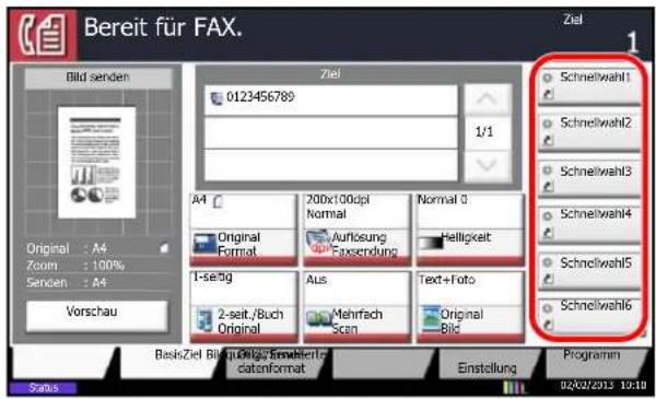 Utax 4505ci - Schnellwahlen speichern - 1