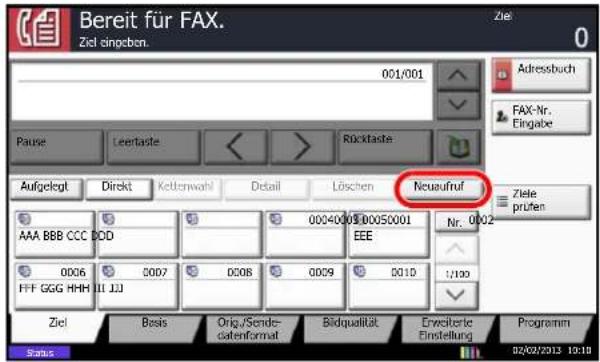 Utax 4505ci - Manuelle Wahlwiederholung - 1