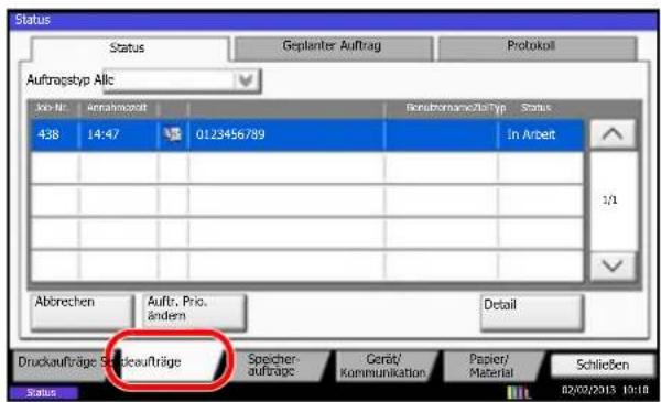 Utax 4505ci - Sendestatus prüfen - 1