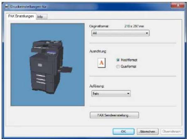 Utax 4505ci - Grundeinstellungen des Treibers - 1