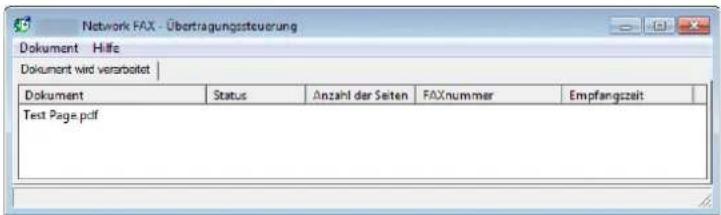 Utax 4505ci - Doppelklicken auf das Symbol öffnet die Übertragungssteuerung und der Status aller Übertragungen wird angezeigt. - 1