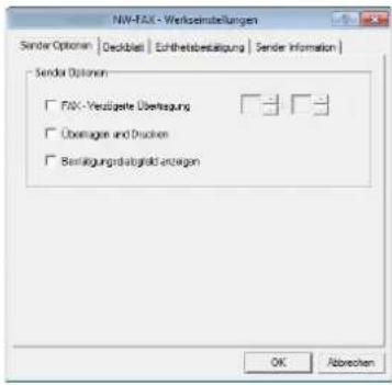 Utax 4505ci - Fenster der Werkseinstellungen - 1