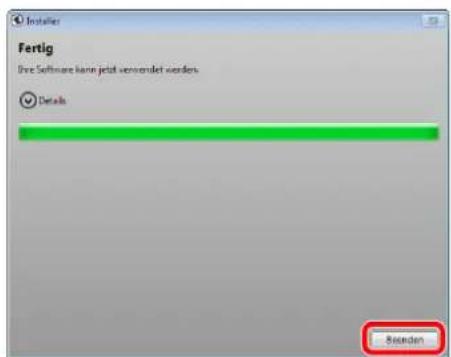 Utax 4505ci - Beenden Sie die Installation. - 1